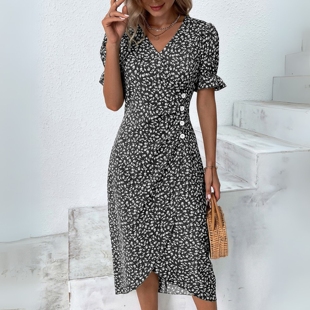 Helena | Elegancka midi sukietka kwiatowa