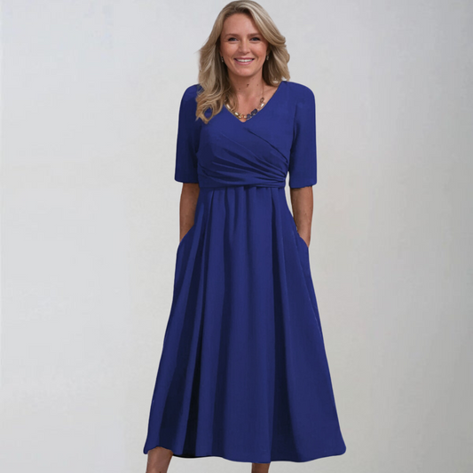 Petra | Stylowe sukienki midi z kieszeniami