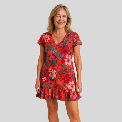 Amura | Sukienki z dekoltem w kształcie V i falbankami