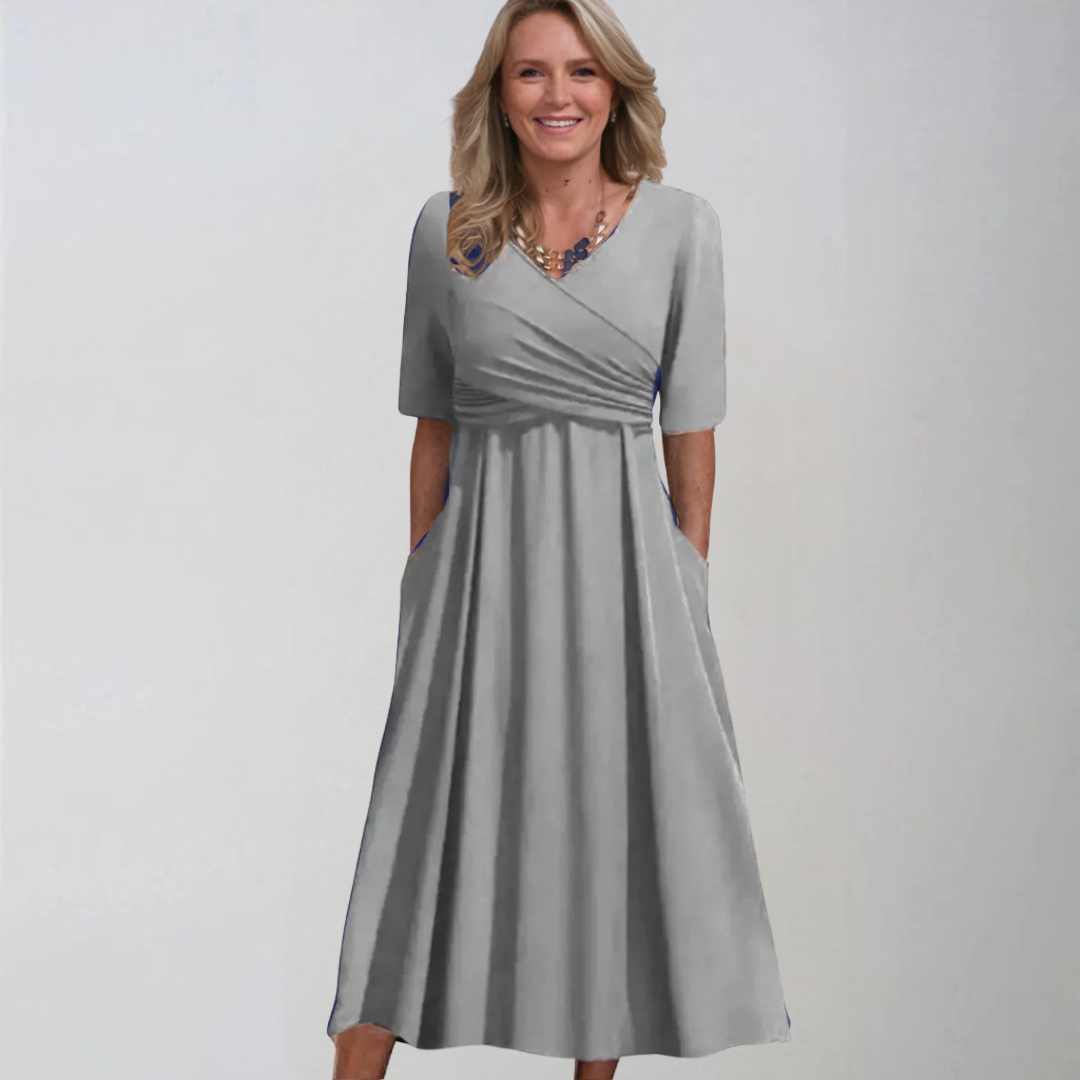 Petra | Stylowe sukienki midi z kieszeniami