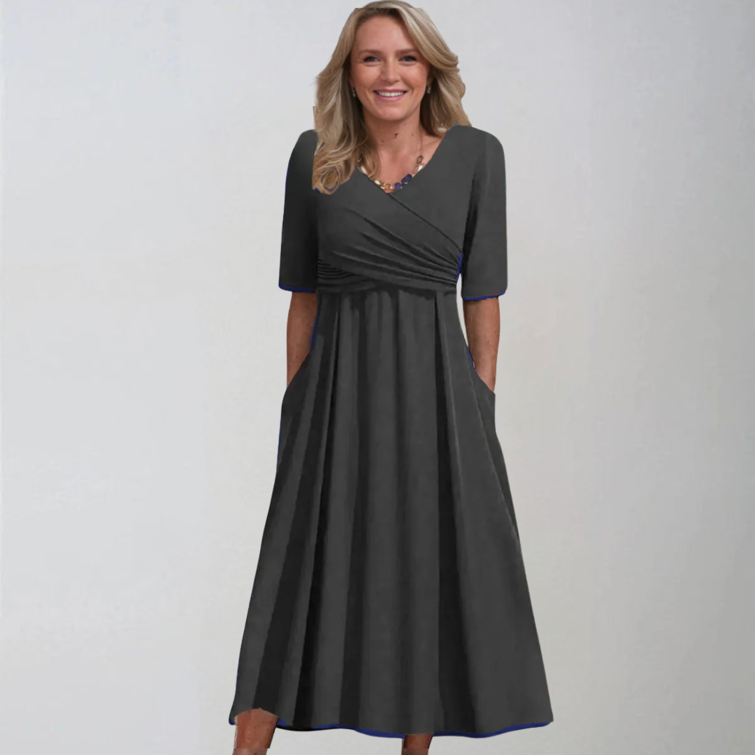 Petra | Stylowe sukienki midi z kieszeniami