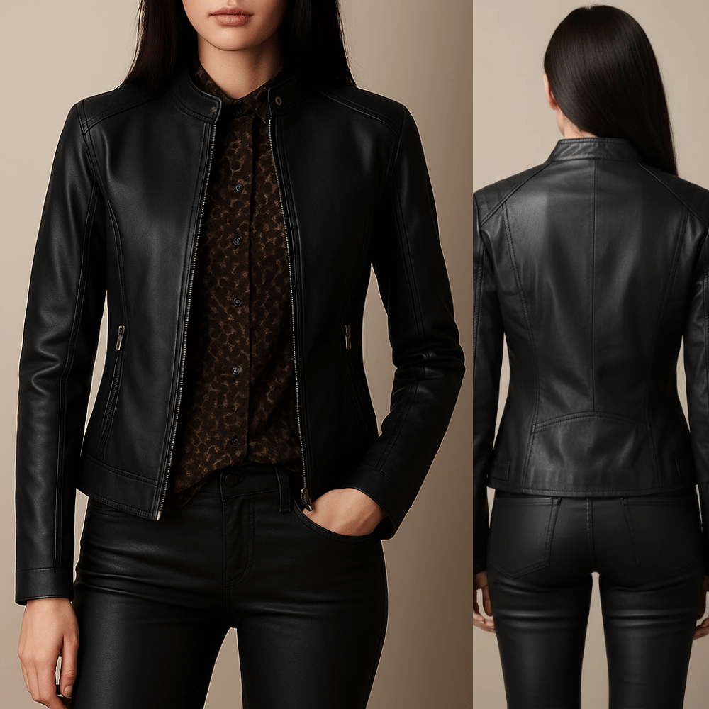 Ludmiła | Elegancka skórzana kurtka