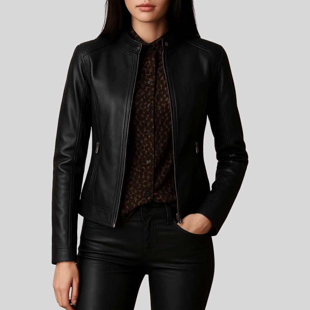 Ludmiła | Elegancka skórzana kurtka