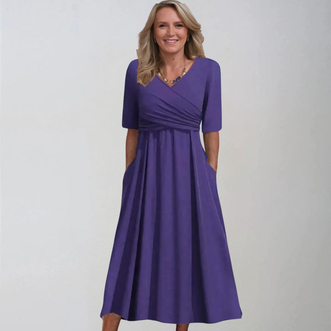 Petra | Stylowe sukienki midi z kieszeniami