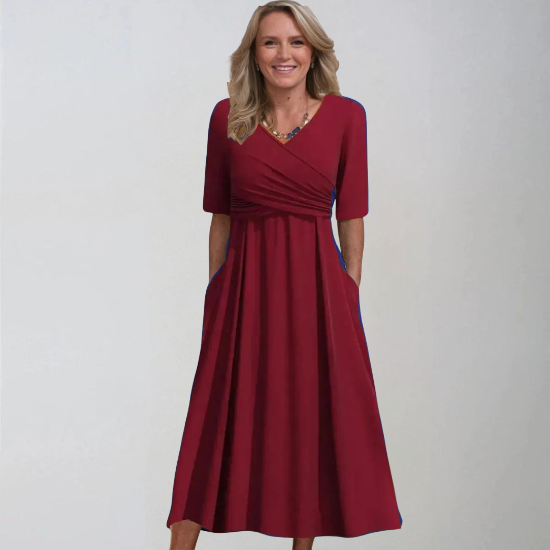 Petra | Stylowe sukienki midi z kieszeniami