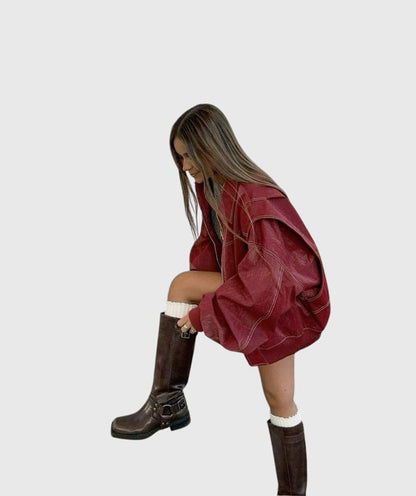 Casa | Kurtka Skórzana Oversize