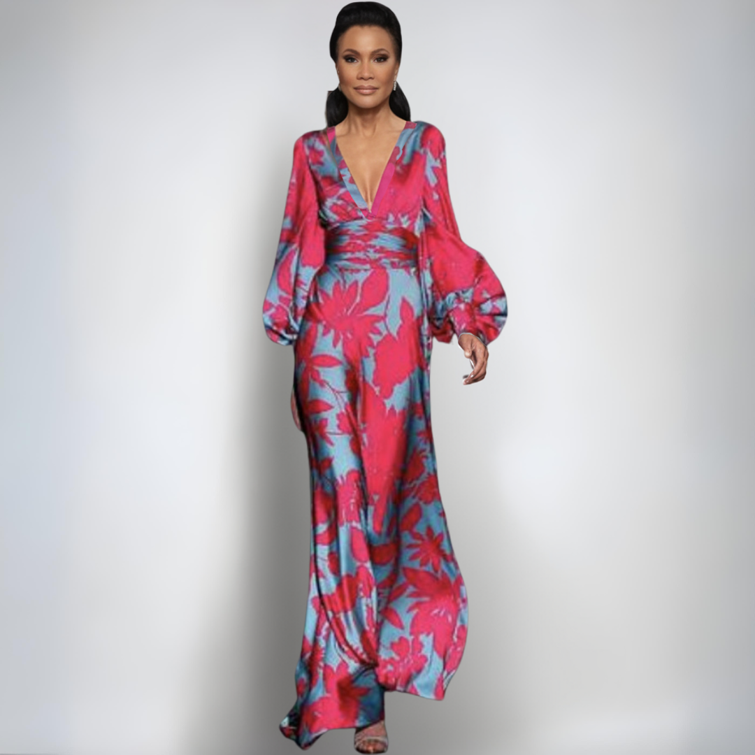 Alicja | Elegancka sukietka zawiniana w kwity