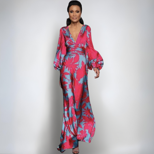 Alicja | Elegancka sukietka zawiniana w kwity