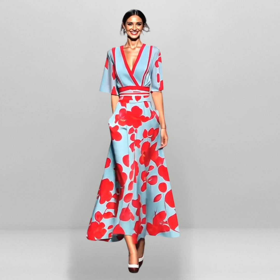 Lenka | Luźne sukienki kwiatowe