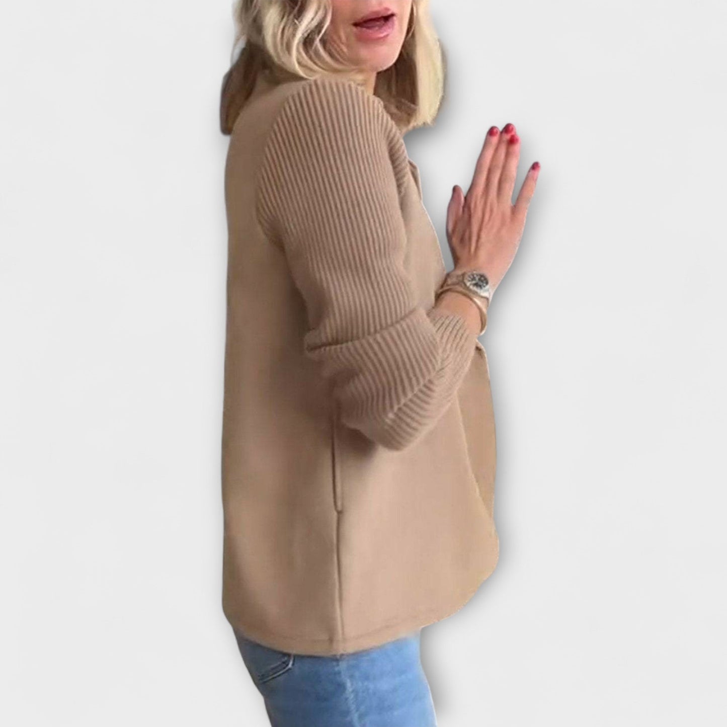 Amora - duży Żakiet z Długim Rękawem