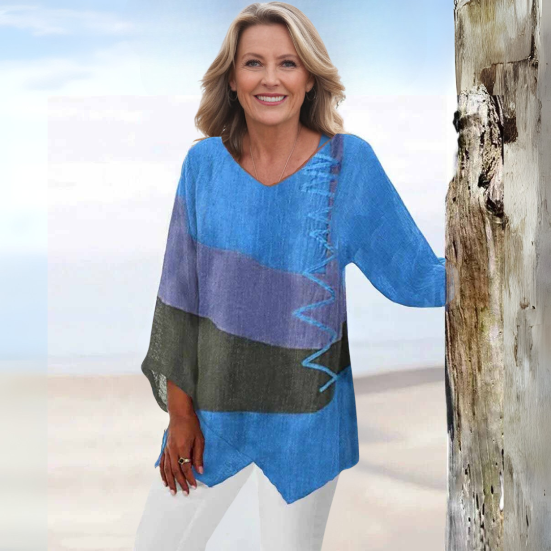 Maria | Bluzka z długimi rękawami i podstawą krojem